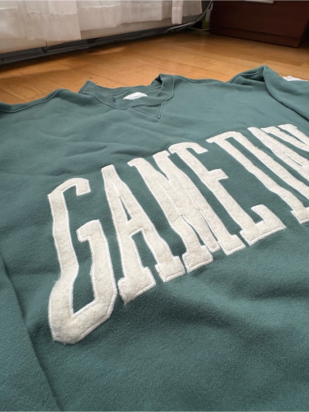 Abercrombie & Fitch Teal Green 'SAME DAY' Crewneck Sweatshirt - Picture 3 of 5